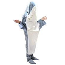 Load image into Gallery viewer, Wearable Shark Sleeping Bag Onezie with Zipper
