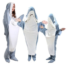 Load image into Gallery viewer, Wearable Shark Sleeping Bag Onezie with Zipper
