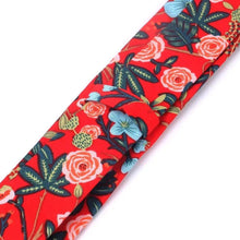 Load image into Gallery viewer, Wedding Men Floral Tie Skinny Cotton Casual Neck Tie Elegant Neckties Flower Print Fashionable Design

