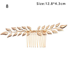 Load image into Gallery viewer, Western Fashion Retro Hair Bands For Women Wedding Metal Gold Leaf Butterfly Hair Headbands Girls Bride Gorgeous Hair Accessories For Women
