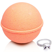 Load image into Gallery viewer, Tangerine Tango Bath Bomb with Jewelry Ring Inside
