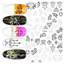 Load image into Gallery viewer, White Embossed Flower Lace 5D Sticker Decal Wedding Nail Art Designs Floral Flower Transfer Decal  Geometry  3D Wave Design Decoration for Women Girls Tape Nail Art Stickers Decal Decoration Geometry Transfer Decals Nail Art Decorations Decoration Decal
