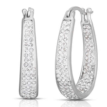 Load image into Gallery viewer, White Inside Out Hoops with Free 2.00 CT Studs
