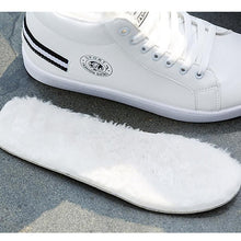 Load image into Gallery viewer, White Men Winter Plush Shoes Boys Comfort Sneakers Leather High Top Sneakers Trendy Style Casual Shoes Fashion Sneakers Breathable Comfort Walking Shoes For Mens
