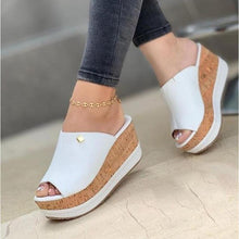 Load image into Gallery viewer, White Modern Women Shoes Summer Peep Toe Sandals Fashion Platform Slippers Outdoor Casual Flip Flops Women Shoes Summer Open Toe Sandals Fashion Platform Slippers Outdoor Casual  Sandals
