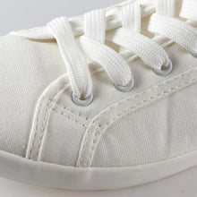 Load image into Gallery viewer, White Summer Womens Sneakers Trainers White Leather Canvas Shoes Tenis Classic Casual Cotton Slip On Canvas Comfortable Walking Flats Sneakers
