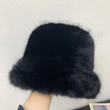 Load image into Gallery viewer, Wide Brim Fluffy Bucket Hat
