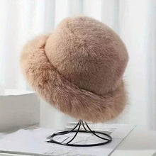 Load image into Gallery viewer, Wide Brim Fluffy Bucket Hat
