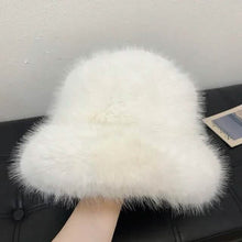 Load image into Gallery viewer, Wide Brim Fluffy Bucket Hat
