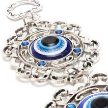 Load image into Gallery viewer, Wind Chimes Turkey Blue Evil Eye (Nazar) Amulet Pendants Home Blessing Protection Gift Ornaments Dream Catcher Blue Rhinestone Wall Hanging Home Decor Ornament Protection Good Luck Blessing Gift
