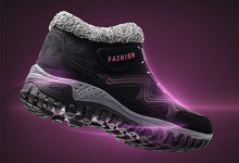 Load image into Gallery viewer, Winter Boots With Fur Warm Leather Snow Boots Mens Winter Work Casual Shoes High Top Rubber Ankle Boots Keep Warm Anti-Slip Soft Sole Warm Fur Lined Winter Ankle Booties
