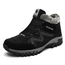 Load image into Gallery viewer, Winter Boots With Fur Warm Leather Snow Boots Mens Winter Work Casual Shoes High Top Rubber Ankle Boots Keep Warm Anti-Slip Soft Sole Warm Fur Lined Winter Ankle Booties
