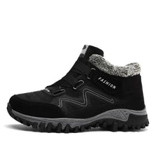 Load image into Gallery viewer, Winter Boots With Fur Warm Leather Snow Boots Mens Winter Work Casual Shoes High Top Rubber Ankle Boots Keep Warm Anti-Slip Soft Sole Warm Fur Lined Winter Ankle Booties
