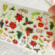 Load image into Gallery viewer, Winter Christmas Acrylic Engraved Nail Sticker Colorful Snow Design Decals Nail Water Slide Decals Nail Art Stickers Decals Christmas Snowflake Bronzing Christmas Slider Nail Art 3D Decals Decoration  Decals Snowflakes Elk Bear Christmas Xmas Stickers
