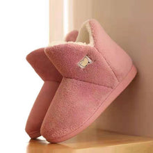 Load image into Gallery viewer, Winter Cotton Slippers Sheep Skin Woman Slippers Natural Fur Women Warm Indoor Shoes Soft Wool House Slippers Memory Foam Closed Back Slippers With Warm Lining Wool-Like Blend Cotton House Shoes
