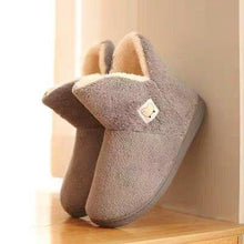 Load image into Gallery viewer, Winter Cotton Slippers Sheep Skin Woman Slippers Natural Fur Women Warm Indoor Shoes Soft Wool House Slippers Memory Foam Closed Back Slippers With Warm Lining Wool-Like Blend Cotton House Shoes
