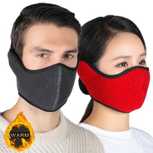 Load image into Gallery viewer, Winter Cycling Mask Unisex Fleece Thermal Warm Windproof Half Face Mask Balaclava Outdoor Sport Fishing Skiing Mask Half Mask Balaclava Ski Mask with Adjustable Windproof Cap Headwear Balaclava Half Face Mask Windproof Men Women
