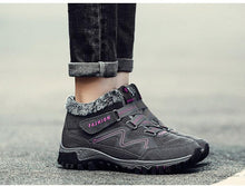 Load image into Gallery viewer, Winter Elegant Unisex Boots With Fur Warm Leather Snow Boots Winter Work Casual Shoes High Top Rubber Ankle Boots Leather Platform Fashion Luxury Boots Non-Slip Hiking Boots
