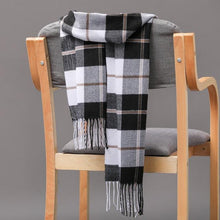 Load image into Gallery viewer, Winter Fashion Outdoor Plaid Soft Scarf Unisex Shawl Scarfs Warm Lightweight Wrap Muffler Elegant Cashmere Hijab Stylish Scarf Tassels For Women Men 185*35cm

