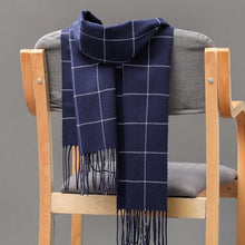 Load image into Gallery viewer, Winter Fashion Outdoor Plaid Soft Scarf Unisex Shawl Scarfs Warm Lightweight Wrap Muffler Elegant Cashmere Hijab Stylish Scarf Tassels For Women Men 185*35cm
