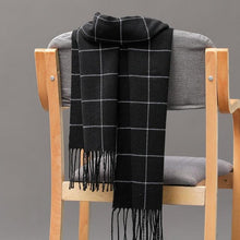 Load image into Gallery viewer, Winter Fashion Outdoor Plaid Soft Scarf Unisex Shawl Scarfs Warm Lightweight Wrap Muffler Elegant Cashmere Hijab Stylish Scarf Tassels For Women Men 185*35cm

