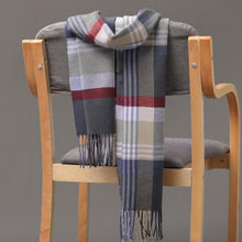 Load image into Gallery viewer, Winter Fashion Outdoor Plaid Soft Scarf Unisex Shawl Scarfs Warm Lightweight Wrap Muffler Elegant Cashmere Hijab Stylish Scarf Tassels For Women Men 185*35cm
