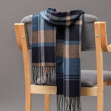 Load image into Gallery viewer, Winter Fashion Outdoor Plaid Soft Scarf Unisex Shawl Scarfs Warm Lightweight Wrap Muffler Elegant Cashmere Hijab Stylish Scarf Tassels For Women Men 185*35cm
