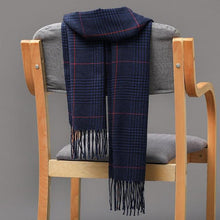 Load image into Gallery viewer, Winter Fashion Outdoor Plaid Soft Scarf Unisex Shawl Scarfs Warm Lightweight Wrap Muffler Elegant Cashmere Hijab Stylish Scarf Tassels For Women Men 185*35cm
