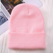 Load image into Gallery viewer, Winter Hats For Men Woman New Beanies Knitted Solid Cute Hat Girls Autumn Female Beanie Caps Warmer Stylish Ladies Casual Cap Outdoor Winter Adult Neutral Warm Hats Candy Color Knitted Woolen Hat for Women Men
