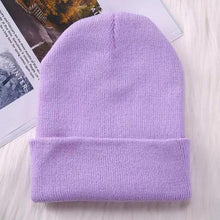 Load image into Gallery viewer, Winter Hats For Men Woman New Beanies Knitted Solid Cute Hat Girls Autumn Female Beanie Caps Warmer Stylish Ladies Casual Cap Outdoor Winter Adult Neutral Warm Hats Candy Color Knitted Woolen Hat for Women Men
