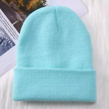 Load image into Gallery viewer, Winter Hats For Men Woman New Beanies Knitted Solid Cute Hat Girls Autumn Female Beanie Caps Warmer Stylish Ladies Casual Cap Outdoor Winter Adult Neutral Warm Hats Candy Color Knitted Woolen Hat for Women Men
