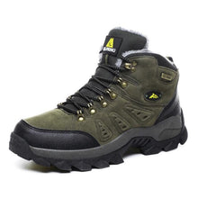 Load image into Gallery viewer, Winter Hiking Shoes Mens Boots Warm Snow Outdoor Sport Combat Boots High Top Non-slip Ankle Boots Winter Warm Outdoor Walking Lace Up Anti-Slip Breathable Ankle Booties Casual Outdoor Shoes
