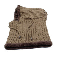 Load image into Gallery viewer, Winter Knitted Hat Beanie Men Beany Skellies Beanies Winter Hats For Women Men Caps Gorgas Bonnet Mask Brand Hats Hooded Cowl Neckerchief with Drawstring Soft Balaclava Pullover Knitted Beanie for Adults Men Women Ski Caps
