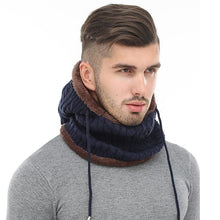 Load image into Gallery viewer, Winter Knitted Hat Beanie Men Beany Skellies Beanies Winter Hats For Women Men Caps Gorgas Bonnet Mask Brand Hats Hooded Cowl Neckerchief with Drawstring Soft Balaclava Pullover Knitted Beanie for Adults Men Women Ski Caps
