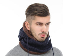 Load image into Gallery viewer, Winter Knitted Hat Beanie Men Beany Skellies Beanies Winter Hats For Women Men Caps Gorgas Bonnet Mask Brand Hats Hooded Cowl Neckerchief with Drawstring Soft Balaclava Pullover Knitted Beanie for Adults Men Women Ski Caps
