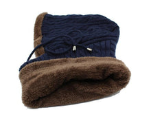 Load image into Gallery viewer, Winter Knitted Hat Beanie Men Beany Skellies Beanies Winter Hats For Women Men Caps Gorgas Bonnet Mask Brand Hats Hooded Cowl Neckerchief with Drawstring Soft Balaclava Pullover Knitted Beanie for Adults Men Women Ski Caps

