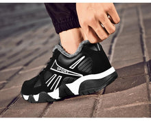 Load image into Gallery viewer, Winter Leather Sneakers Keep Warm Waterproof Mans Sneakers Work Casual Shoes Mens Autumn Anti-slip Leather Lace Up Lightweight Soft Modern Comfortable Classic Walking Sneakers
