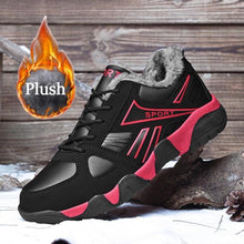 Load image into Gallery viewer, Winter Leather Sneakers Keep Warm Waterproof Mans Sneakers Work Casual Shoes Mens Autumn Anti-slip Leather Lace Up Lightweight Soft Modern Comfortable Classic Walking Sneakers
