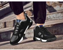 Load image into Gallery viewer, Winter Leather Sneakers Keep Warm Waterproof Mans Sneakers Work Casual Shoes Mens Autumn Anti-slip Leather Lace Up Lightweight Soft Modern Comfortable Classic Walking Sneakers
