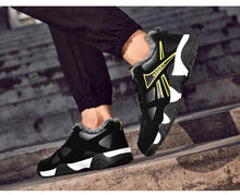 Load image into Gallery viewer, Winter Leather Sneakers Keep Warm Waterproof Mans Sneakers Work Casual Shoes Mens Autumn Anti-slip Leather Lace Up Lightweight Soft Modern Comfortable Classic Walking Sneakers
