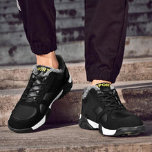 Load image into Gallery viewer, Winter Leather Sneakers Keep Warm Waterproof Mans Sneakers Work Casual Shoes Mens Autumn Anti-slip Leather Lace Up Lightweight Soft Modern Comfortable Classic Walking Sneakers
