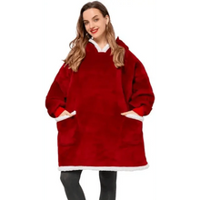 Load image into Gallery viewer, Winter Oversized Wearable Blanket Women Hoodies Sweatshirt TV Blanket With Sleeves Pullover Warm Soft Unisex Hoody Comfortable Sweatshirts For Autumn
