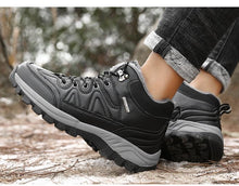 Load image into Gallery viewer, Winter Snow Boots Waterproof Leather Sneakers Super Warm Men's Boots Outdoor Hiking Boots Warm Fur Line Hiking Boot Outdoor Walking Shoes Casual Leather Booties For Men
