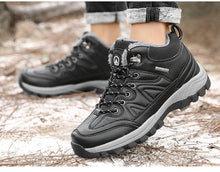 Load image into Gallery viewer, Winter Snow Boots Waterproof Leather Sneakers Super Warm Men's Boots Outdoor Hiking Boots Warm Fur Line Hiking Boot Outdoor Walking Shoes Casual Leather Booties For Men
