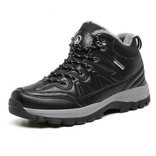 Load image into Gallery viewer, Winter Snow Boots Waterproof Leather Sneakers Super Warm Men's Boots Outdoor Hiking Boots Warm Fur Line Hiking Boot Outdoor Walking Shoes Casual Leather Booties For Men
