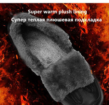 Load image into Gallery viewer, Winter Snow Boots Waterproof Leather Sneakers Super Warm Men's Boots Outdoor Hiking Boots Warm Fur Line Hiking Boot Outdoor Walking Shoes Casual Leather Booties For Men
