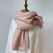 Load image into Gallery viewer, Winter Soft Solid Thicken Soft Lightweight  Warm Scarf Cashmere Scarves Pashmina Shawls Wraps Scarves Pashmina Shawls Wraps Knitted Wool Long Scarf Women

