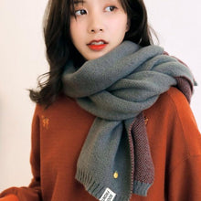 Load image into Gallery viewer, Winter Soft Solid Thicken Soft Lightweight  Warm Scarf Cashmere Scarves Pashmina Shawls Wraps Scarves Pashmina Shawls Wraps Knitted Wool Long Scarf Women
