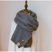Load image into Gallery viewer, Winter Soft Solid Thicken Soft Lightweight  Warm Scarf Cashmere Scarves Pashmina Shawls Wraps Scarves Pashmina Shawls Wraps Knitted Wool Long Scarf Women
