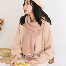 Load image into Gallery viewer, Winter Soft Solid Thicken Soft Lightweight  Warm Scarf Cashmere Scarves Pashmina Shawls Wraps Scarves Pashmina Shawls Wraps Knitted Wool Long Scarf Women
